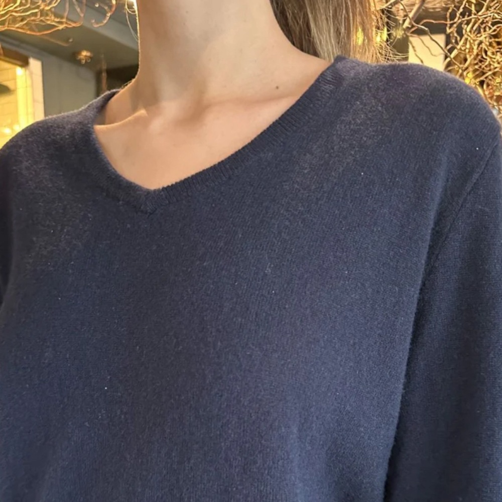 Brandy Melville - Navy V-Neck Sweater